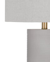 Bassett Gray / Antq Brass Tano Table Lamp