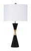 Bassett Black Marble/Brass Metal Tana Table Lamp