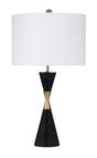 Bassett Black Marble/Brass Metal Tana Table Lamp