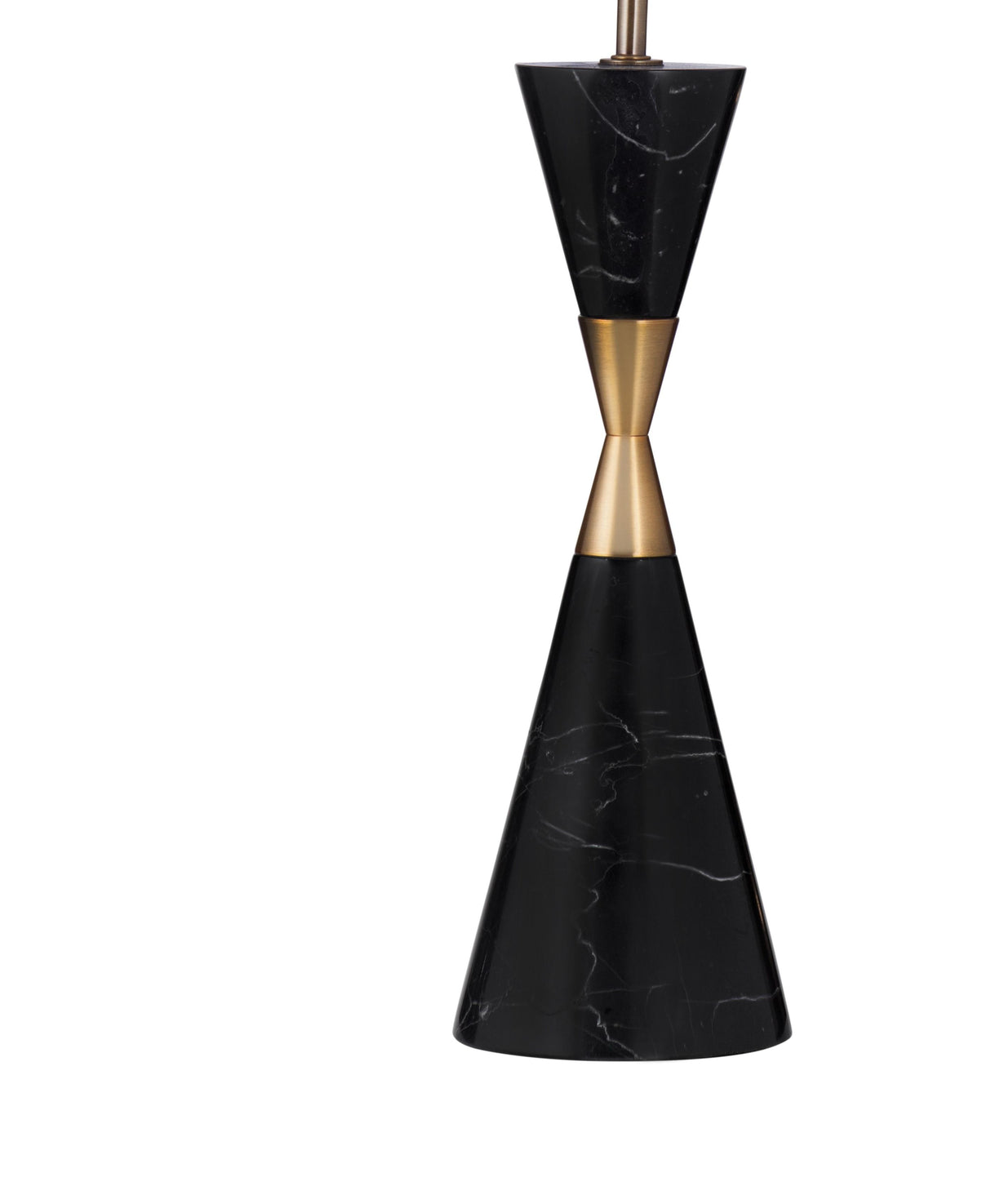 Bassett Black Marble/Brass Metal Tana Table Lamp