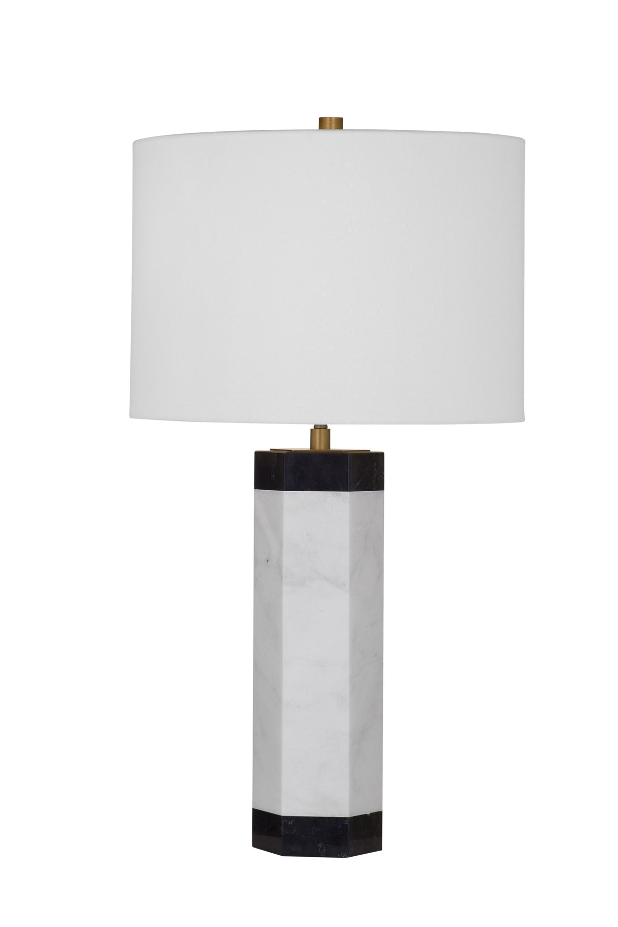 Bassett Black/White Charlie Table Lamp