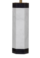 Bassett Black/White Charlie Table Lamp