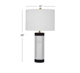 Bassett Black/White Charlie Table Lamp