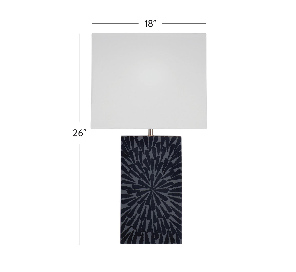 Bassett Gray Fleur Table Lamp