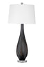 Bassett Black, Brown Black Glass Table Lamp