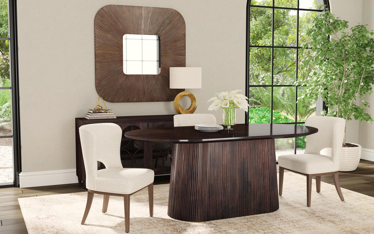 Bassett Black, Brown Black Glass Table Lamp