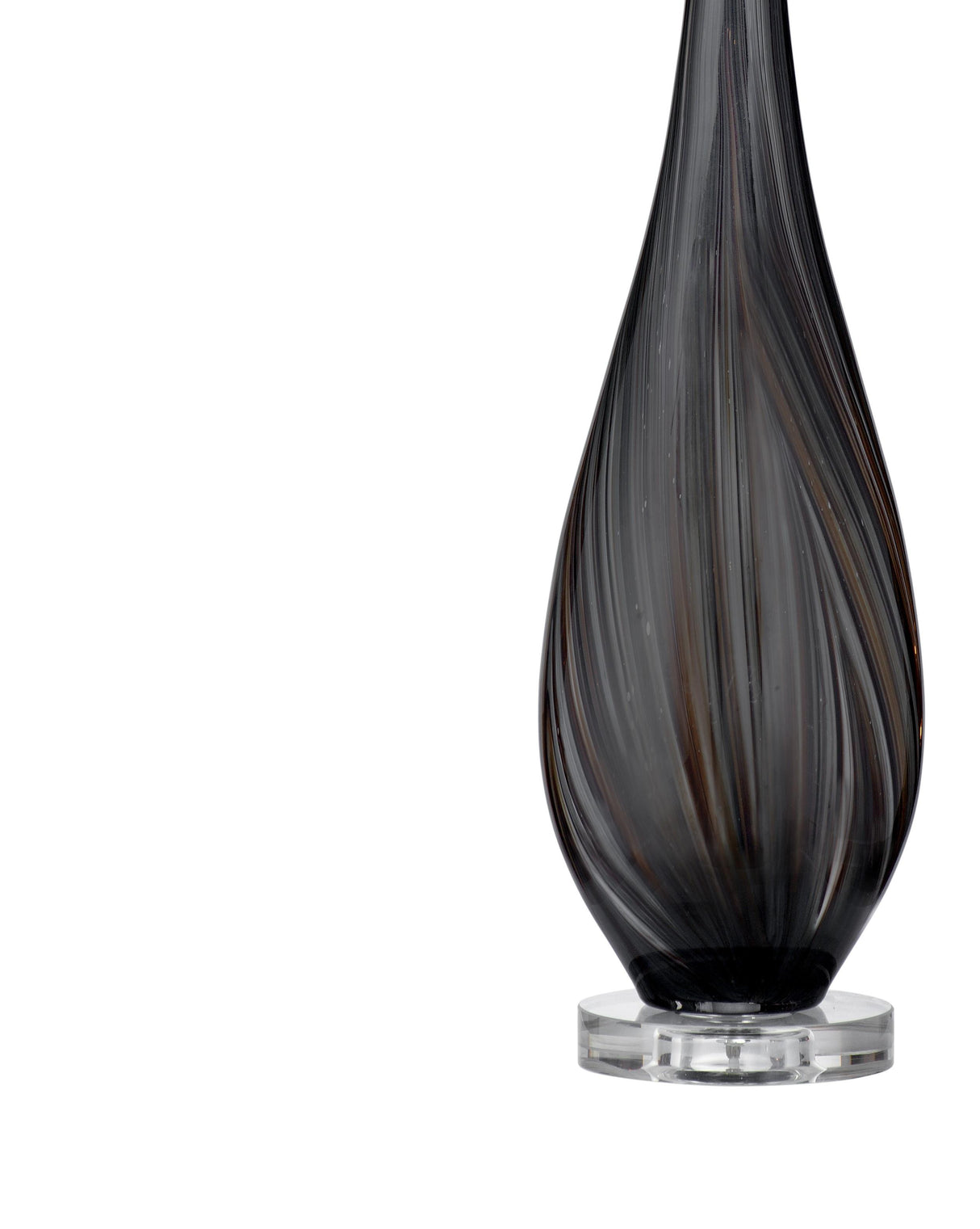Bassett Black Black Glass Table Lamp