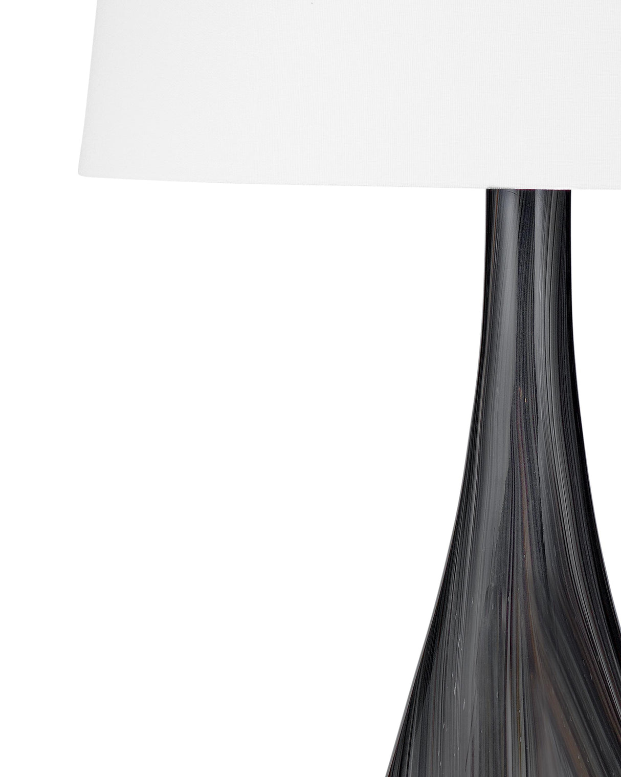 Bassett Black Black Glass Table Lamp