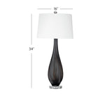 Bassett Black Black Glass Table Lamp