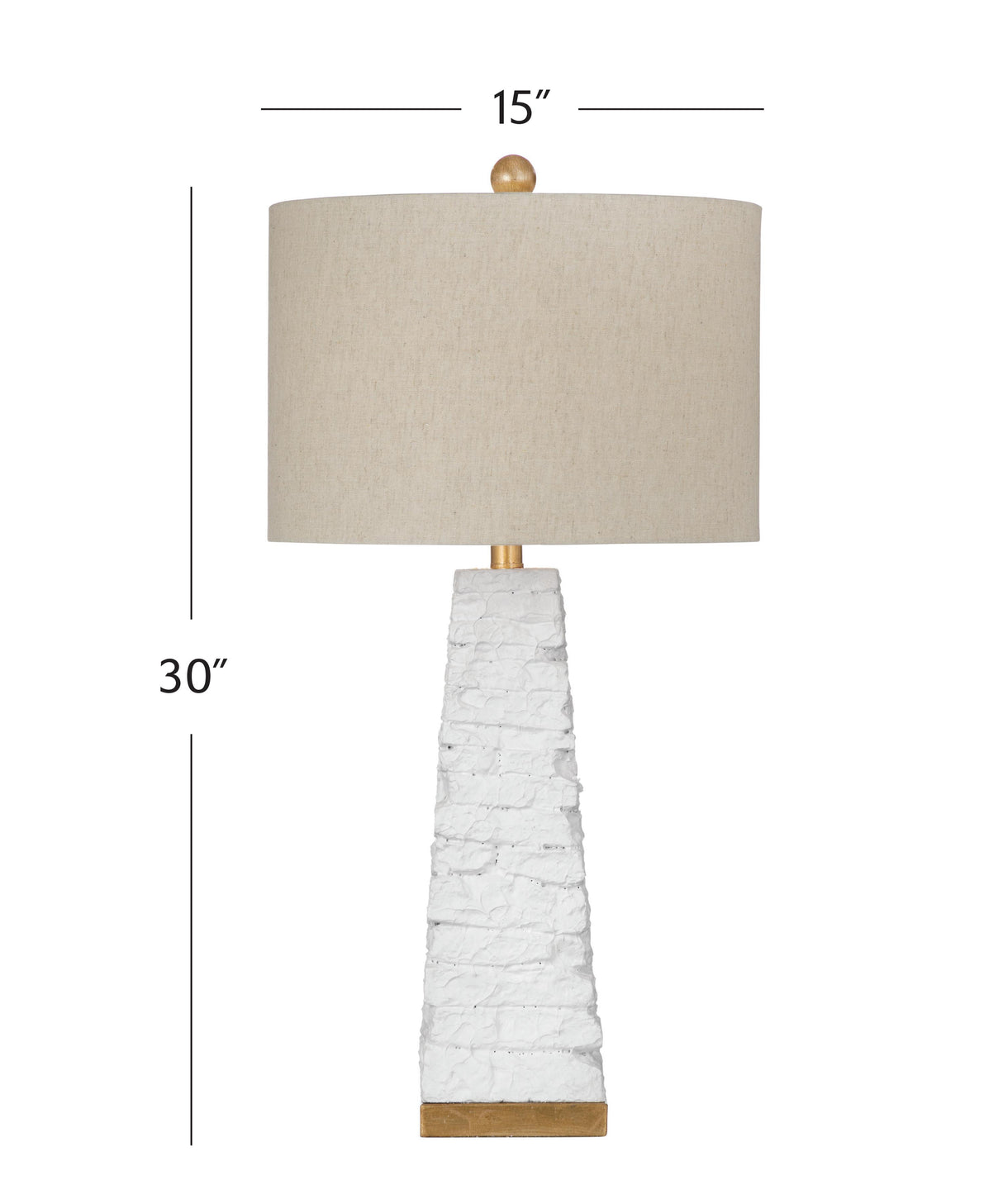 Bassett White Comoros Table Lamp