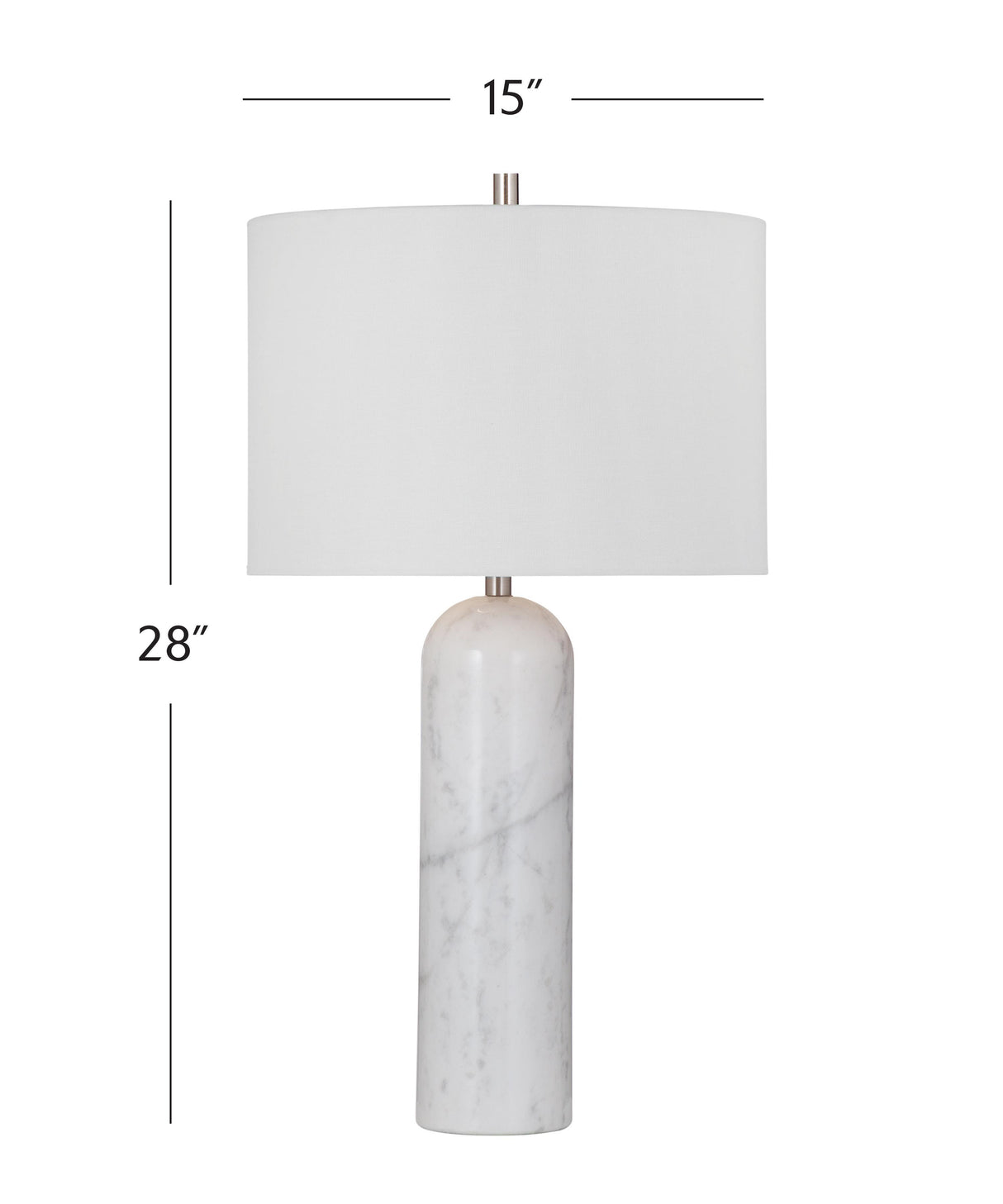 Bassett White Tioga Table Lamp