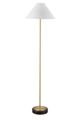 Bassett White/Brass Rutland Floor Lamp