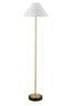 Bassett White/Brass Rutland Floor Lamp