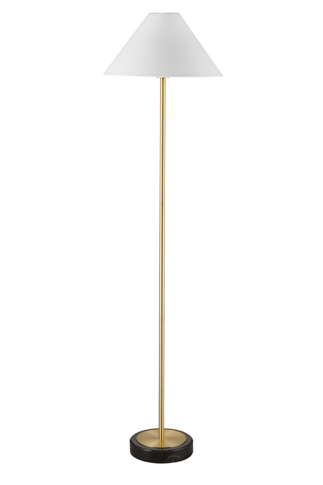 Bassett White/Brass Rutland Floor Lamp