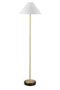 Bassett White/Brass Rutland Floor Lamp