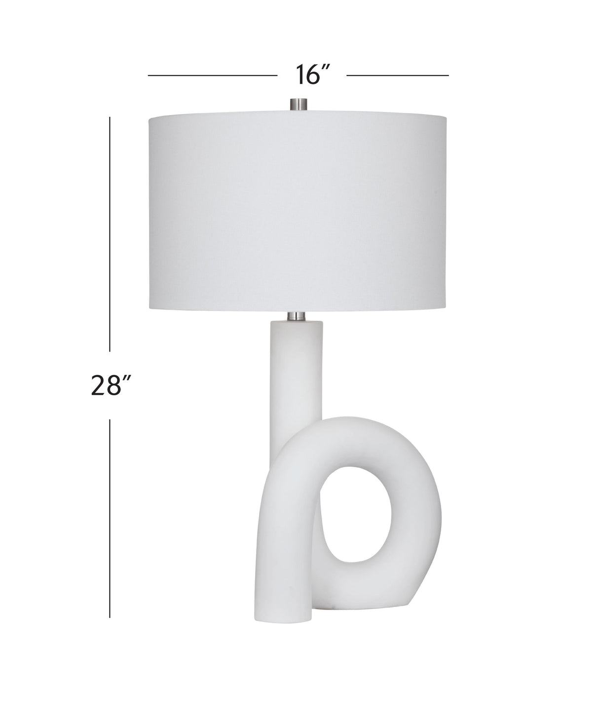 Bassett White Alexx Table Lamp