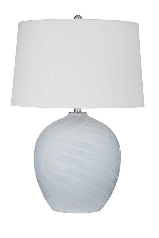 Bassett Light Blue / Cream Lyance Table Lamp