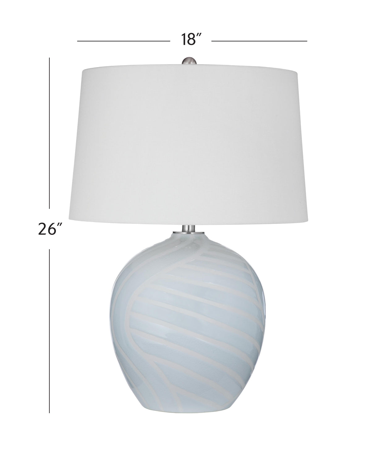 Bassett Light Blue / Cream Lyance Table Lamp