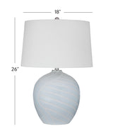 Bassett Light Blue / Cream Lyance Table Lamp