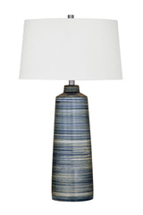 Bassett Brushed Blue Creedence Table Lamp