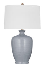 Bassett Light Gray Justice Table Lamp