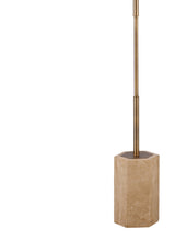 Bassett Travertine / Brass Ronzell Floor Lamp