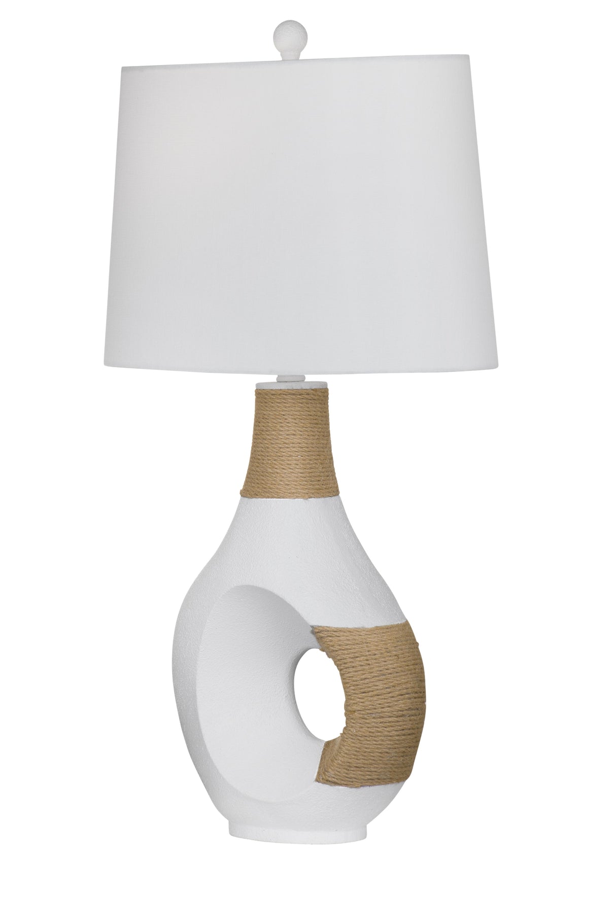 Bassett Matte White Nigel Table Lamp