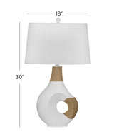 Bassett Matte White Nigel Table Lamp