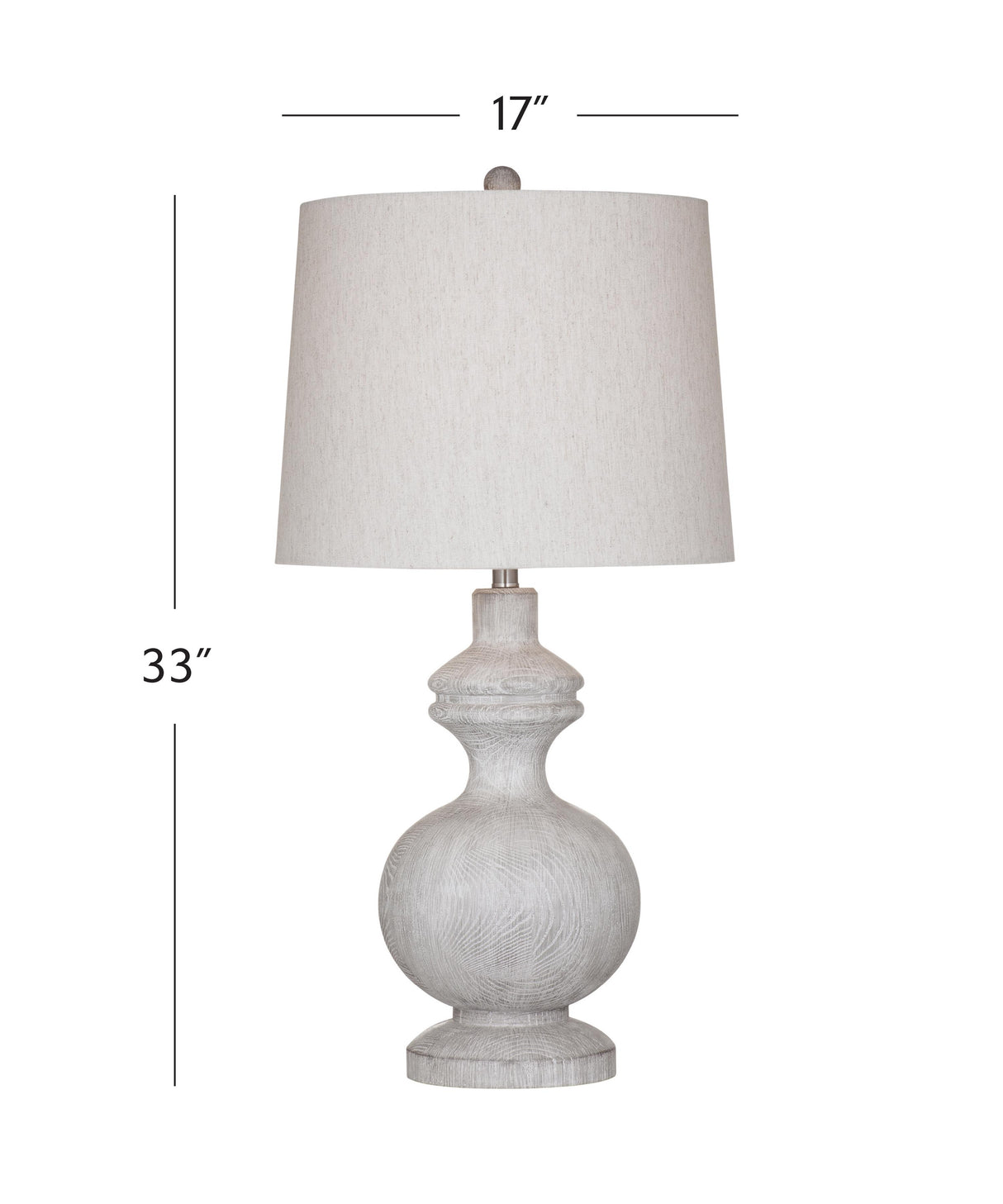 Bassett White Wash Krishina Table Lamp