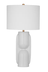 Bassett Glossy White Tolland Table Lamp