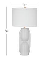 Bassett Glossy White Tolland Table Lamp