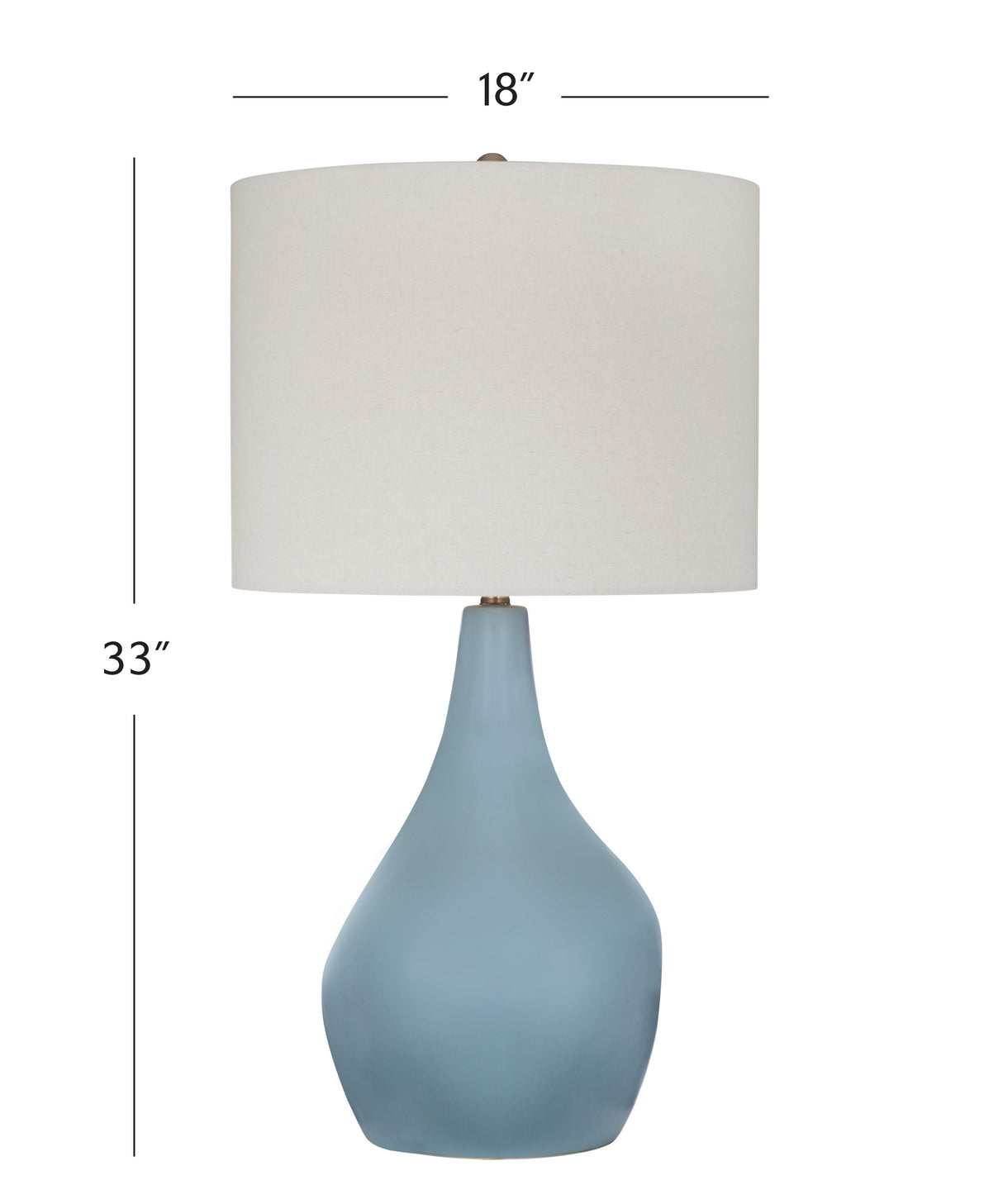 Bassett Light Grey Blue Rawlins Table Lamp