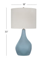 Bassett Light Grey Blue Rawlins Table Lamp