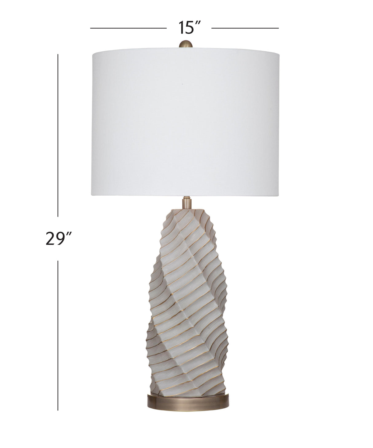Bassett Gray / Gold / Ant Brass Vanessa Table Lamp