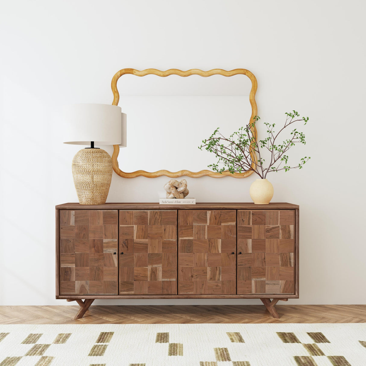 Bassett Textured Cream Butler Floor Lamp