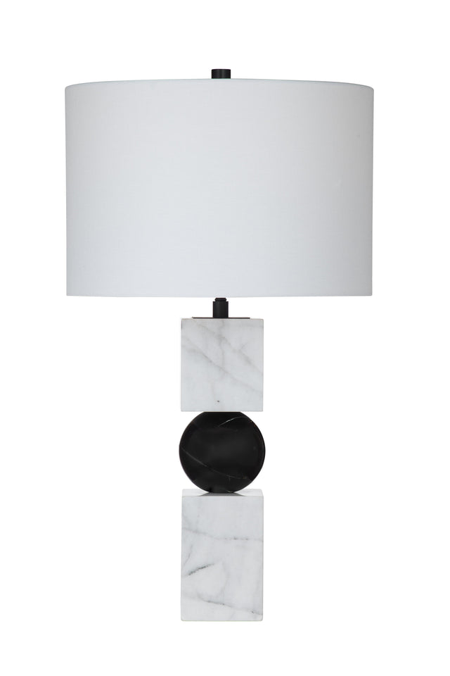 Bassett Black/White Ellendale Table Lamp