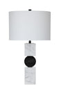 Bassett Black/White Ellendale Table Lamp