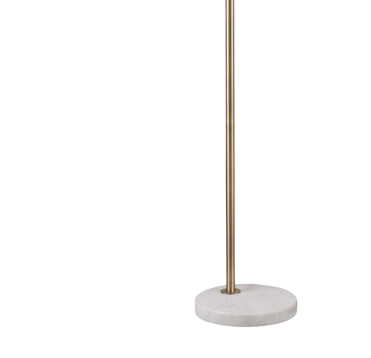 Bassett Brass/White Thames Floor Lamp