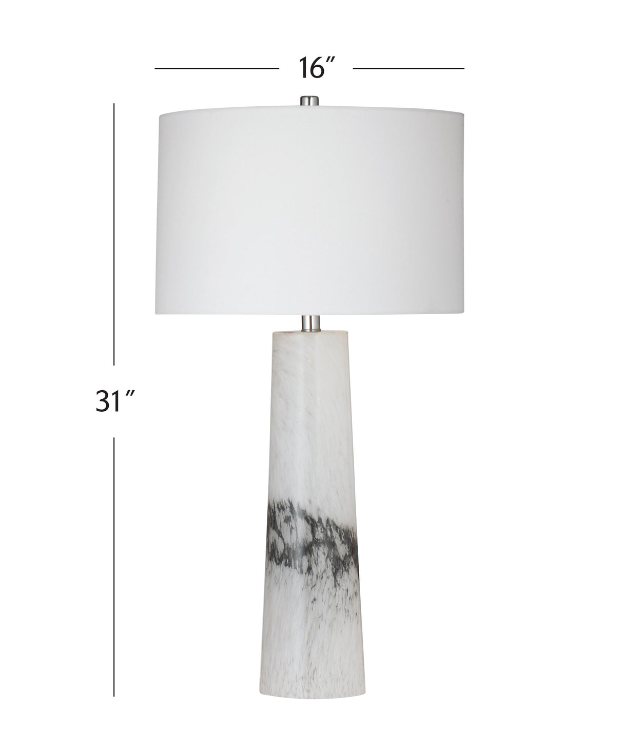 Bassett White/Black Medway Table Lamp