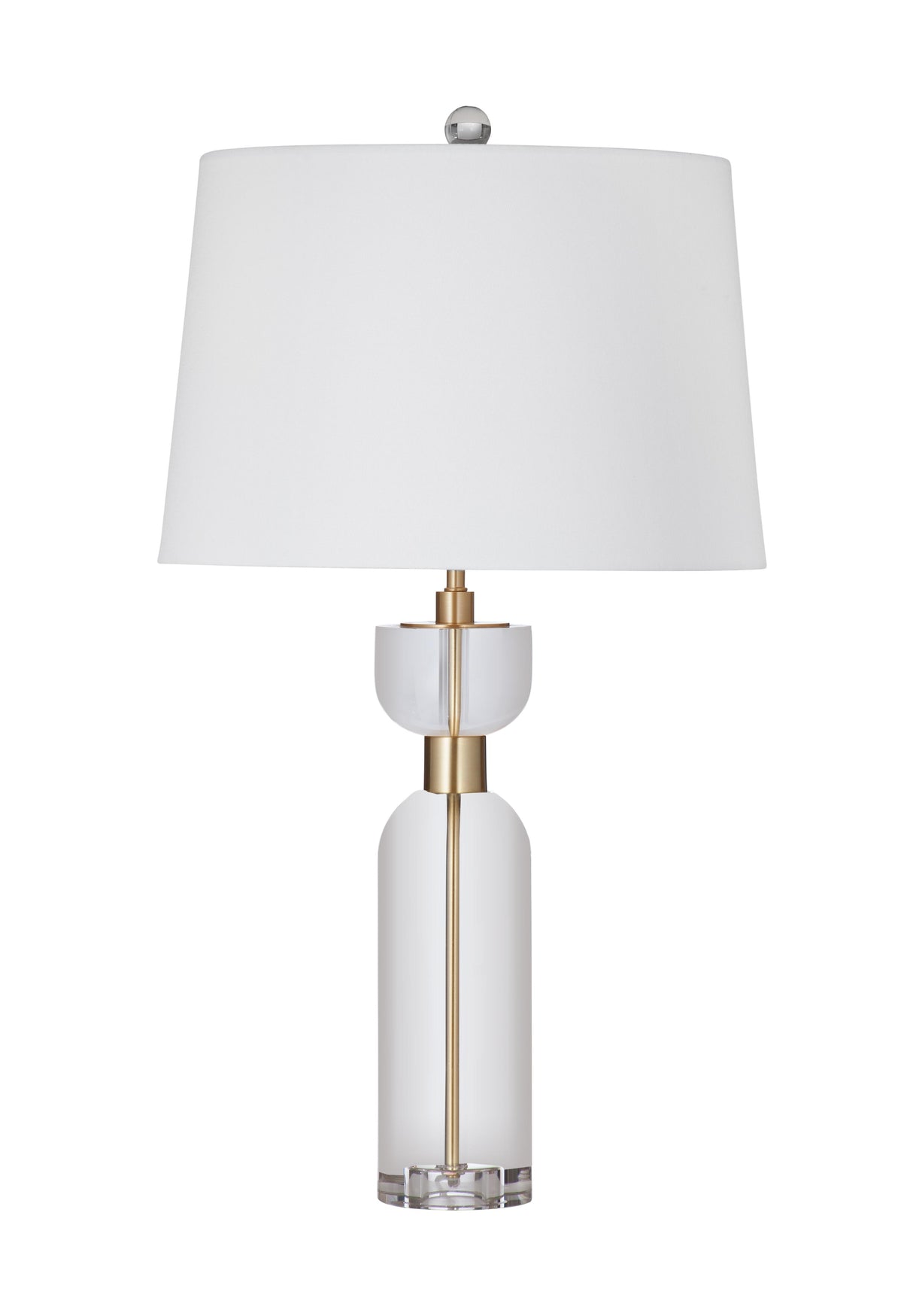 Bassett Crystal/Brass Bollin Table Lamp