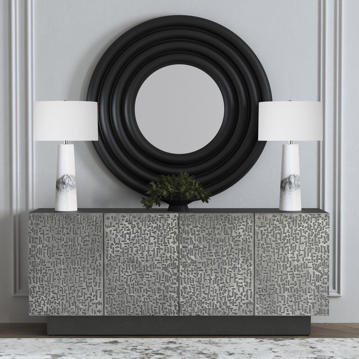 Bassett Crystal/Brass Bollin Table Lamp