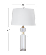 Bassett Crystal/Brass Bollin Table Lamp