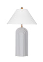 Bassett Light Cement w/Gold Highlights Witham Table Lamp