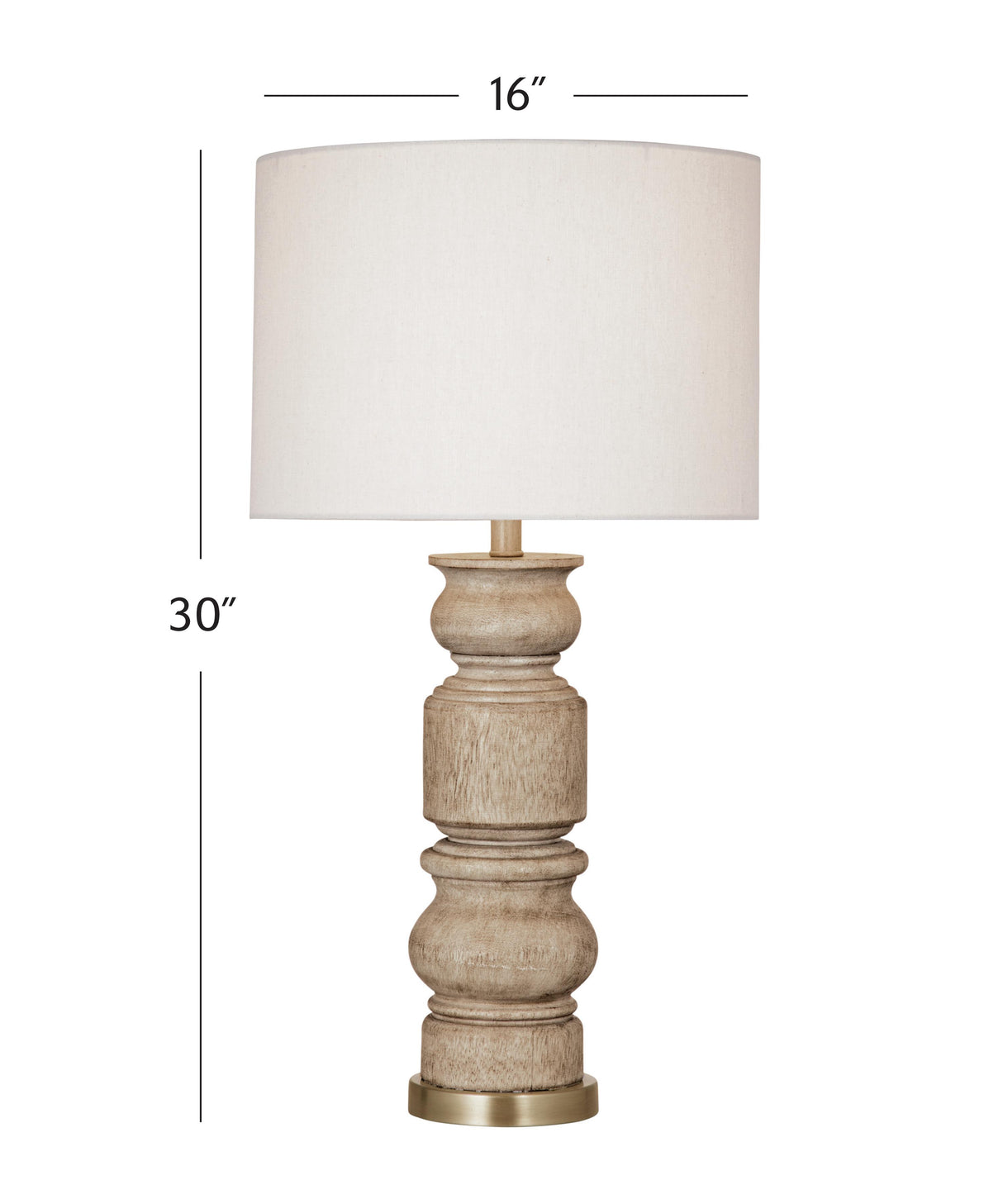 Bassett Light Brown Helford Table Lamp