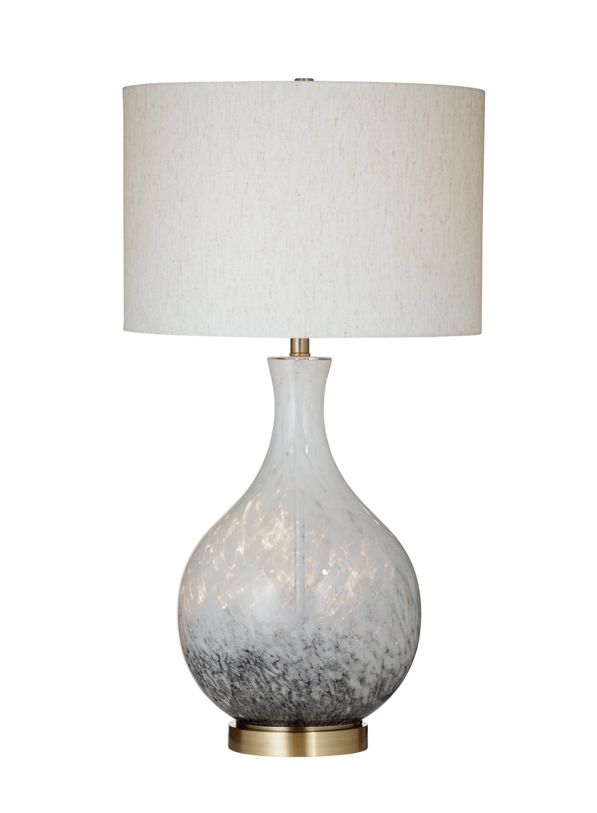 Bassett White/Black/Brushed Gold Spey Table Lamp