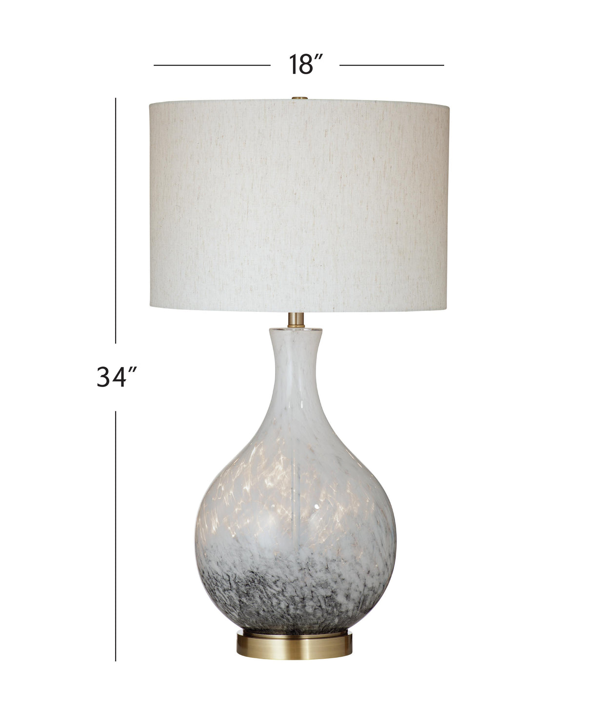 Bassett White Spey Table Lamp