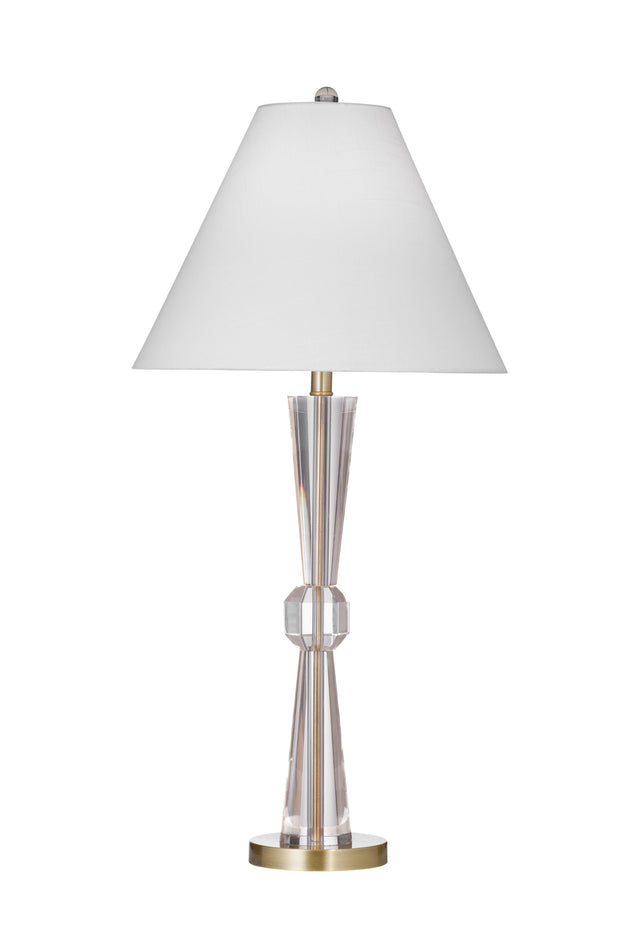 Bassett Clear/Brushed Gold Devon Table Lamp