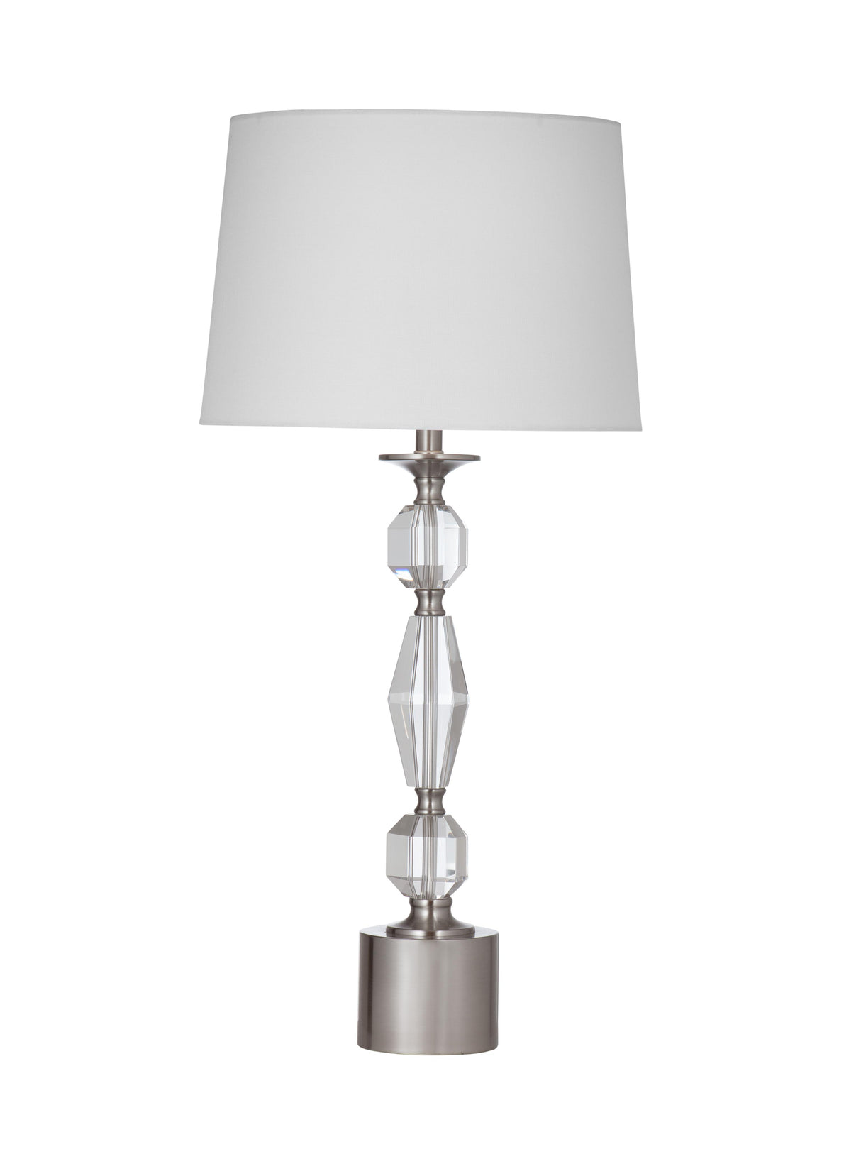 Bassett Clear/Brushed Silver Bella Table Lamp
