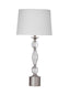 Bassett Clear/Brushed Silver Bella Table Lamp