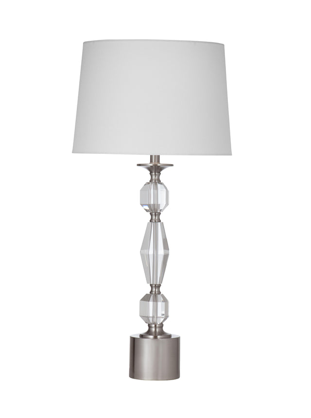 Bassett Clear/Brushed Silver Bella Table Lamp